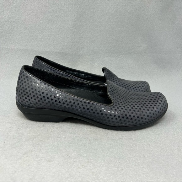 Dansko Olivia Navy Blue Suede Leather Polka Dot Comfort Loafers EU 37/US 6.5-7 - Picture 3 of 12